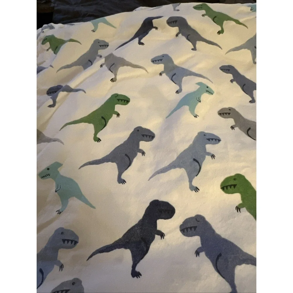 Pottery Barn Kids Warren Dinosaur Full Flat Sheet Cotton